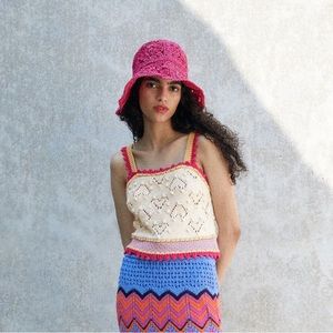 Zara HEARTS KNIT TOP MULTICOLORED